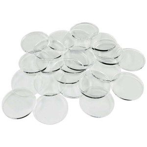 Litko Clear Round Miniature Bases | 1.5Mm Thick | Circular Figure Stands For Wargaming Boardgaming And Collectible Figures (25 Count Pack, 25Mm)