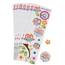 12 ~ Owl Sticker Sheets ~ Stickers 1/4" - 1" ~ Sticker Sheet 6" X 2" ~ New