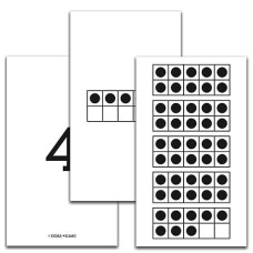 Didax Educational Resources 1-50 Ten-Frame 1-50 Cards, White, Black