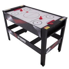 Triumph Sports Usa 4-In-1 Rotating Swivel Multigame Table - Air Hockey, Billiards, Table Tennis, And Launch Football , Black/White, 23.75 X 32.00 X 48.00"