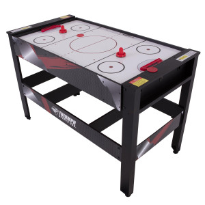 Triumph 4-In-1 Rotating Swivel Multigame Table - Air Hockey Billiards Table Tennis And Launch Football Blackwhite 23.75 X 32.00 X 48.00