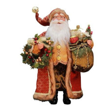 Windy Hill Collection 16" Inch Standing Crimson Santa Claus Christmas Figurine Figure Decoration 416060