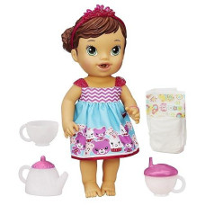 Baby Alive Lil' Sips Baby Has A Tea Party Doll (Brunette)