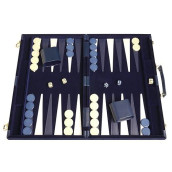 Deluxe Backgammon Set - Board Game (Blue - 18"X12")