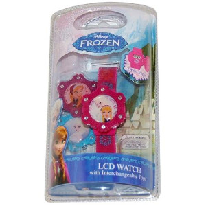 Mz Berger Frozen Lcd Watch With Interchangeable Tops