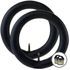 2 X Schwinn Discover Stroller/Push Chair/Jogger Front Inner Tubes - 12 1/2" - Straight/Auto Valve + + Free Upgraded Skyscape Metal Valve Caps (Worth $4.99)