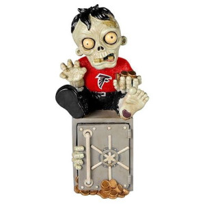 Forever Collectibles Nfl Atlanta Falcons Unisex Zombie Figurinezombie Figurine Bank, Team Color, One Size