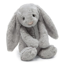 Jellycat Bashful Grey Bunny Stuffed Animal, Small, 7 Inches