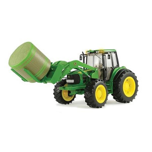 Tomy John Deere Big Farm 7330 Vehicle With Front Bale Mover And Bale