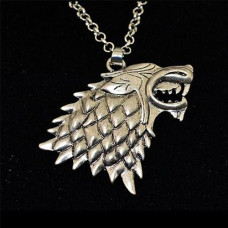 Game Of Thrones The Stark House Wolf Necklace Silver Color Pendant Chain By Yzam