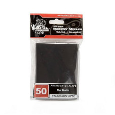 Monster Protectors Sleeves Sleeves - Standard Mtg Size Flat Matte - Black (Fits Magic And Standard Sized Gaming Cards)