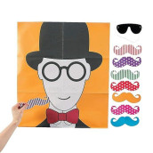 Pin The Flashy Stache Party Game