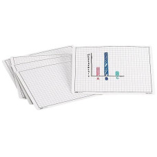 Didax Educational Resources Write And Wipe Graphing Mats-Set Of 10 Board Set For Grades 3-8, 9 X 12 In, Plastic