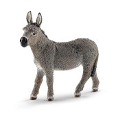 Schleich Farm World Realistic Donkey Animal Figurine - Highly Detailed And Durable Farm Animal Toy, Fun And Educational Play For Boys And Girls, Gift For Kids Ages 3+
