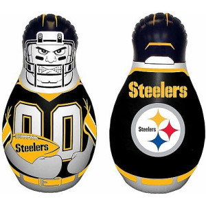 Fremont Die Nfl Pittsburgh Steelers Bop Bag Inflatable Tackle Buddy Punching Bag, Standard: 40" Tall, Team Colors