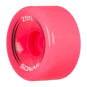 Riedell Sonar Wheels - Zen - Quad Roller Skate Wheels - 4 Pack Of 32Mm X 62Mm 85A Wheels Pink