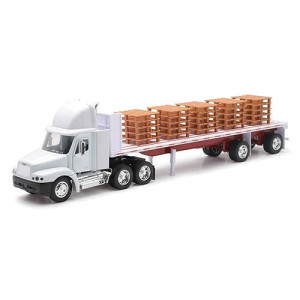 New-Ray Freightliner Century With Pallets, 1:32, White