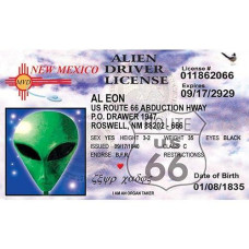 Signs 4 Fun NNMID6 66 Alien NM's Driver's License