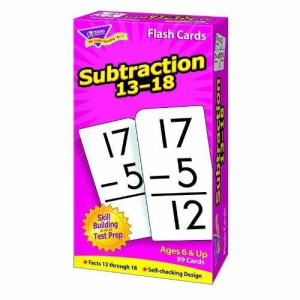 Trend Enterprises Inc. Flash Cards Subtraction 13-18 99Box (Set Of 12)