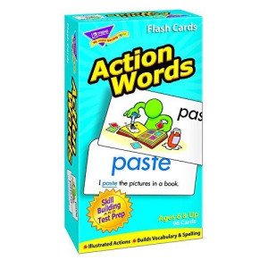 Flash Cards Action Words 96/Box Learning Materials Reading/Language Arts T-53013 Trend Enterprises Inc.