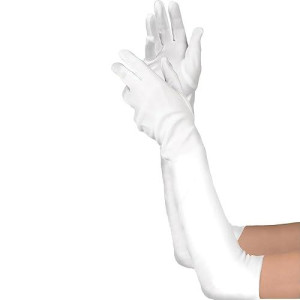 Amscan 840203 Child Long White Gloves, 1 Pair, 14.2 X 4.7