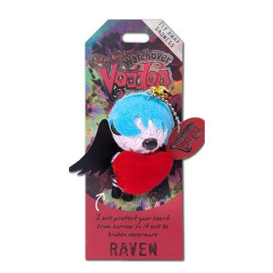 Watchover Voodoo - String Voodoo Doll Keychain - Novelty Voodoo Doll For Bag, Luggage Or Car Mirror - Raven Voodoo Keychain, 5 Inches