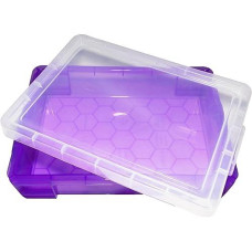 Playtherapysupply Small Portable Sand Tray With Lid - Purple