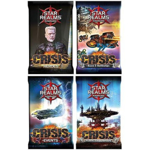 Wise Wizard Games Star Realms: Crisis Bundle - 4 Packs Of Cards 12 Cards Per Pack - Card Games For Kids And Adults Ages 12+ - English Version