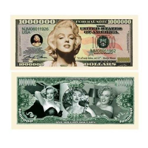 American Art Classics Marilyn Monroe Million Dollar Bills - Pack Of 5 - Best Gift For Lovers Of Norma Jean