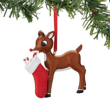 Department 56 Rudolph The Red-Nosed Reindeer Rudy With A Stocking Figurine