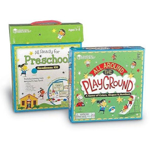 Learning Resources All Ready for Preschool Readiness Kit - 60 Activities Set, Ages 3+, Kindergartner Preparation Kit, Preschool Homeschool, Preschool curriculum Kit