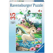 Ravensburger Unicorn Castle 35 Piece Jigsaw Puzzle For Kids - Every Piece Is Unique, Pieces Fit Together Perfectly, White