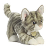 Aurora� Adorable Miyoni� Tots Grey Tabby Kitten Stuffed Animal - Lifelike Detail - Cherished Companionship - Gray 9 Inches