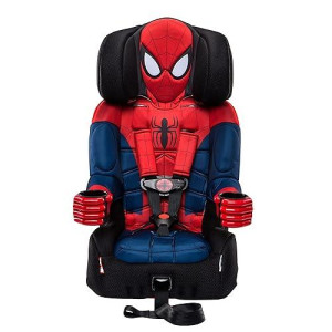 Kidsembrace Marvel Spider-Man 2-In-1 Forward-Facing Booster Car Seat Latch | 5-Point Harness Booster 22-65Lbs Converts To Belt-Positioning Booster 40-100Lbs | Adjustable