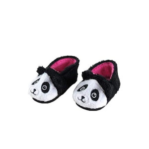 American Fashion World Panda Slippers For 18-Inch Dolls | Premium Quality & Trendy Design | Dolls Shoes | Shoe Fashion For Dolls For Popular Brands