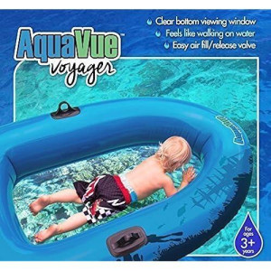 Sieco Design Aquavue Voyager, Clear Bottom Inflatable Raft, For Kids And Adults