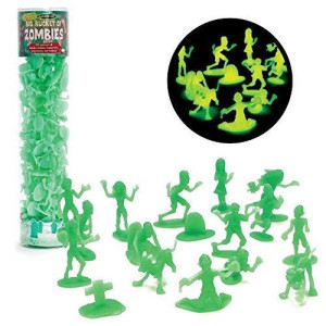 Scs Direct Zombie Action Figures -100 Glow In The Dark Zombies With 14 Unique Creatures - Includes Zombies, Zombie Pets, Gravestones, And Humans - Compatible With Rpg Gameplay Dnd Dungeons Dragons