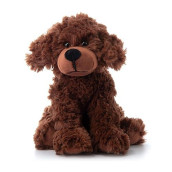 The Petting Zoo Scruffy Dog Stuffed Animal, Gifts For Kids, Chocolate Brown Dog Plush Toy 10 Inches