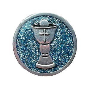 Cathedral Art First Holy Communion with Color Fill Pocket Token, 1-1/2-Inch