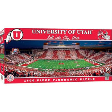 Masterpieces 1000 Piece Sports Jigsaw Puzzle - Ncaa Utah Utes Center View Panoramic - 13"X39"