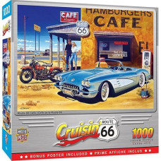 Masterpieces 1000 Piece Jigsaw Puzzle For Adults, Family, Or Kids - Route 66 Caf