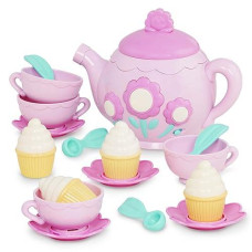 Battat- Play Circle- Singing Teapot - Toy Food - Pretend Play- Kitchen Set - 3 Years + (17 Pcs)