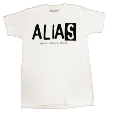 Alias Logo Men'S White T-Shirt - Small