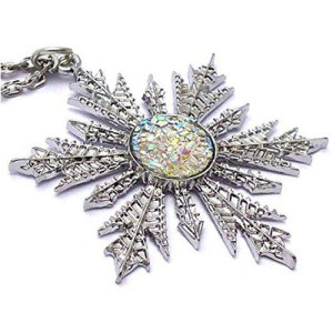 Once Upon A Time Frozen Snowflake Pendant Charm Necklace Anna Elsa
