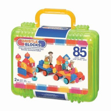 Battat- Bristle Blocks- Stem Interlocking Building Blocks- 85 Pc Playset- Reusable Carry Case- Developmental Toys For Toddlers & Kids- Safari Adventure Carrying Case- 2 Years +