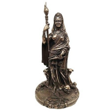 Greek White Goddess Hecate Sculpture Athenian Patroness Of Crossroads, Witchcraft, Dogs And Poisonous Plants Statue (Bronze)