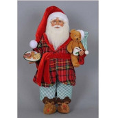 Karen Didion Milk and Cookies Santa Figurine, 17 inches