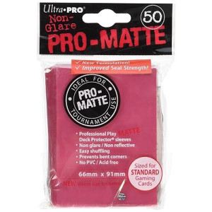 Ultra Pro Deck Protectors Pro Matte Fuchsia (50Count) 84506