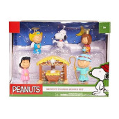 Peanuts Christmas Nativity Figure Set, 8-Inch Collectible Figures, Decorations And Toys