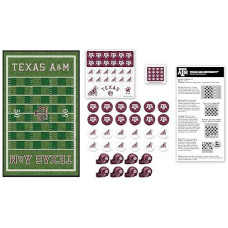 Masterpieces Family Game - Ncaa Texas A&M Checkers - Officially Licensed Board Game For Kids & Adults